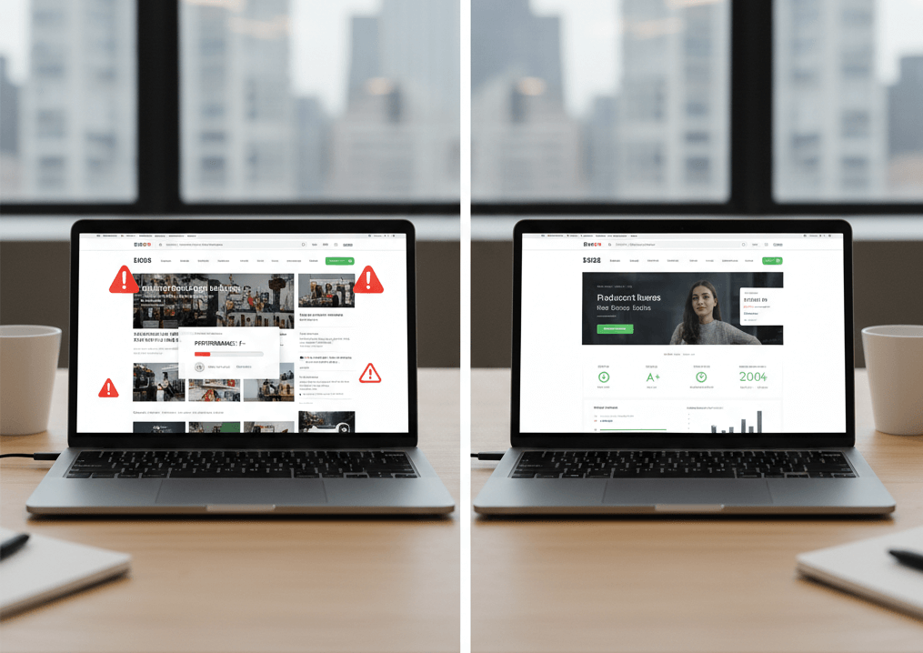 DIY website builder versus professional development