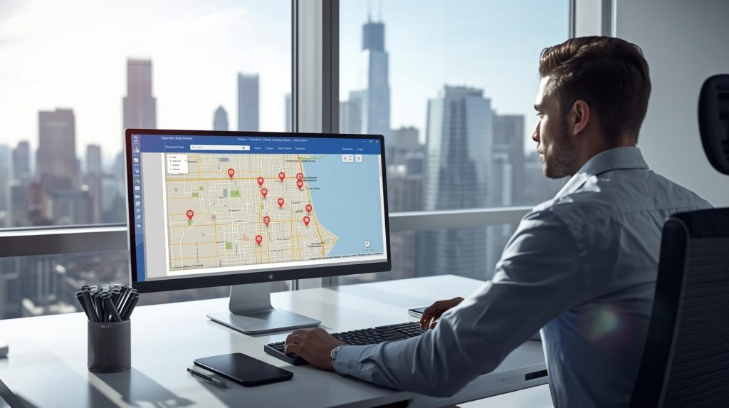 Diagram showing how web design structure supports local SEO signals for Chicago small businesses