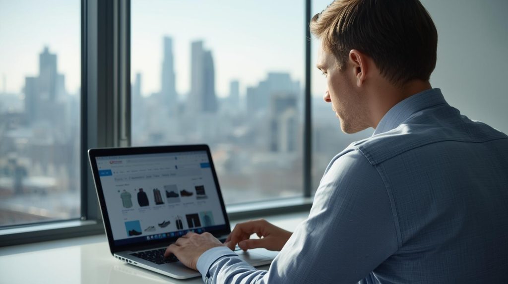 Ecommerce website homepage layout designed for a Chicago small business selling products online locally