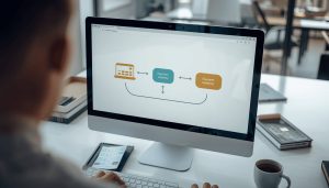 Secure checkout process illustration